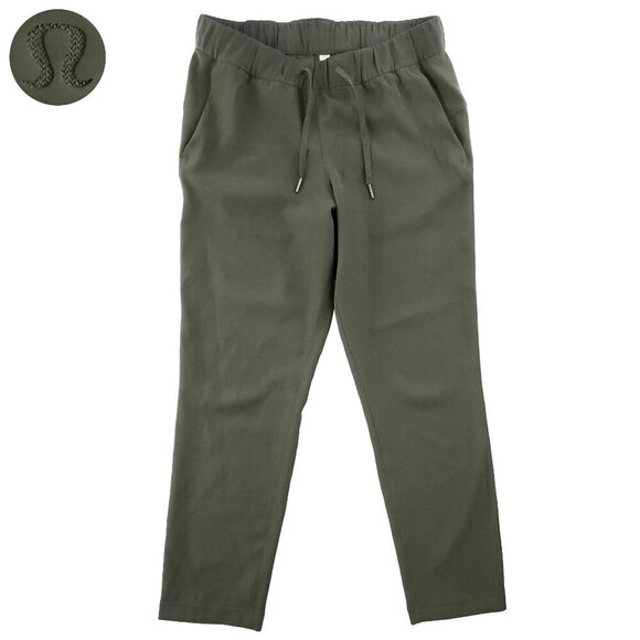 Lululemon On The Fly Pants 26" W5BM4S Lightweight Wrinkle Free Green Size 6 - Picture 1 of 11